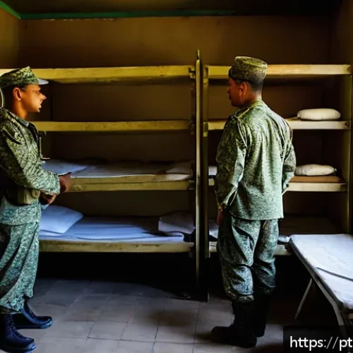 육군 전투 부대 생활 후기 - A disciplined Brazilian Army combat battalion morning scene: soldiers in neatly pressed camouflage u...