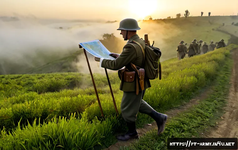 Home 17 육군 전쟁 역사 주요 사건 - Photorealistic historical reenactment of Portuguese infantry soldiers in olive-green mid-20th-centur...
